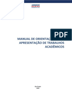 Manual de Orientações Para Apresentação de Trabalhos Acadêmicos