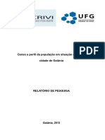 NECRIVI - Relatório Censo e Perfil Da População em Situação de Rua Na Cidade de Goiânia