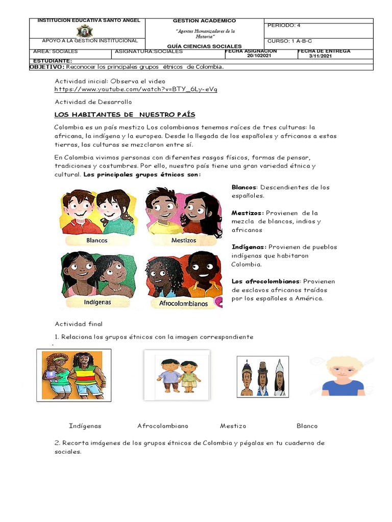 Guia No. 4 Grupos Etnicos de Colombia | PDF | Colombia | Gente blanca