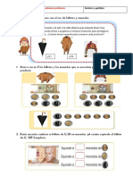 Resolver problemas de billetes y monedas