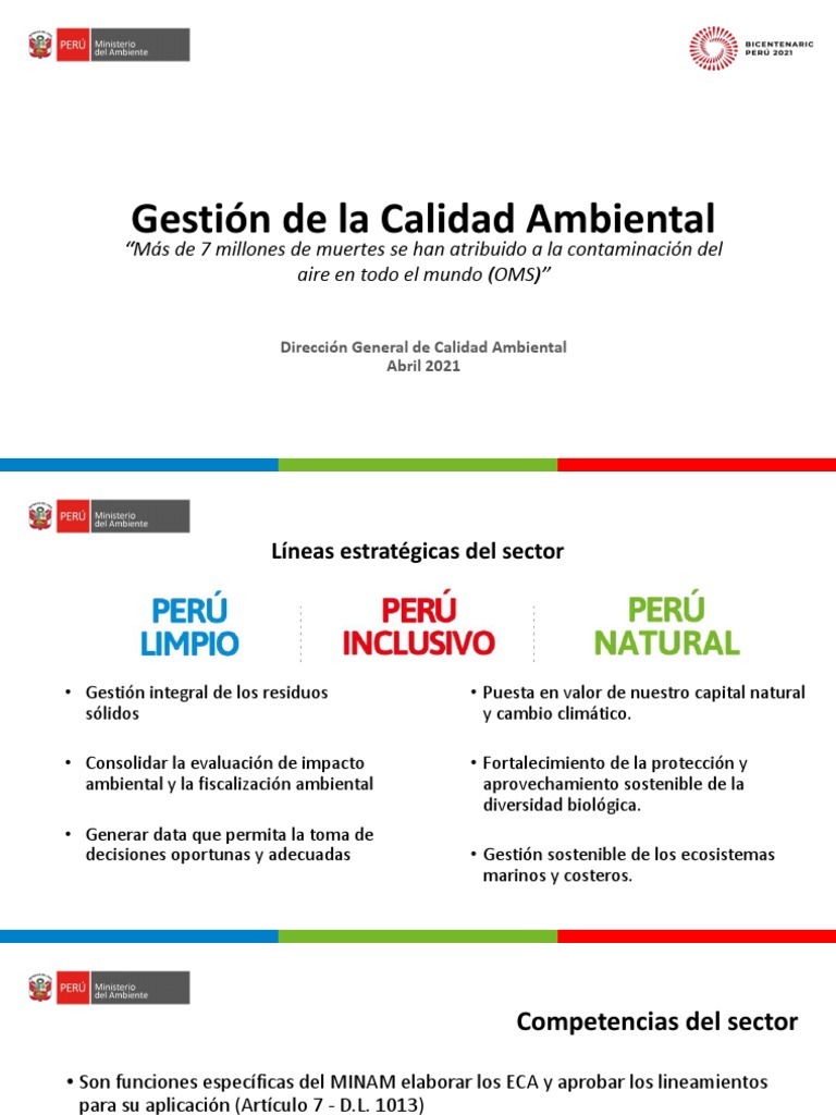 PTT Gestion de La Calidad Ambiental | PDF | Entorno natural