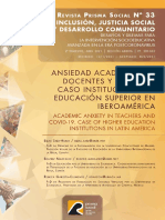 Ansiedad Académica en Docentes y Covid-19. Caso Instituciones de Educación Superior en Iberoamérica