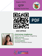 Cherrymae Magbanua: Region III, Pampanga, Magalang 11/20/2021 - 11/21/2021 Carmela Transient House