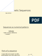 1 Arithmetic Sequences