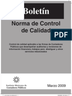 Norma de Control de Calidad para Trabajos de Auditoría y Trabajos para Atestiguar - 19feb2009