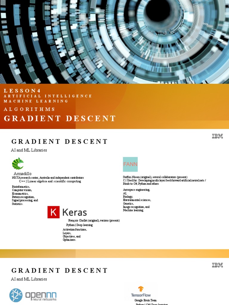 Gradient Descent: Lesson4 | PDF | Deep Learning | Machine Learning