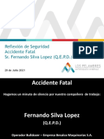 Reflexión de Seguridad Accidente Fatal- 20 Julio 2021