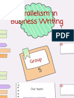 Paralelism in Business Writing