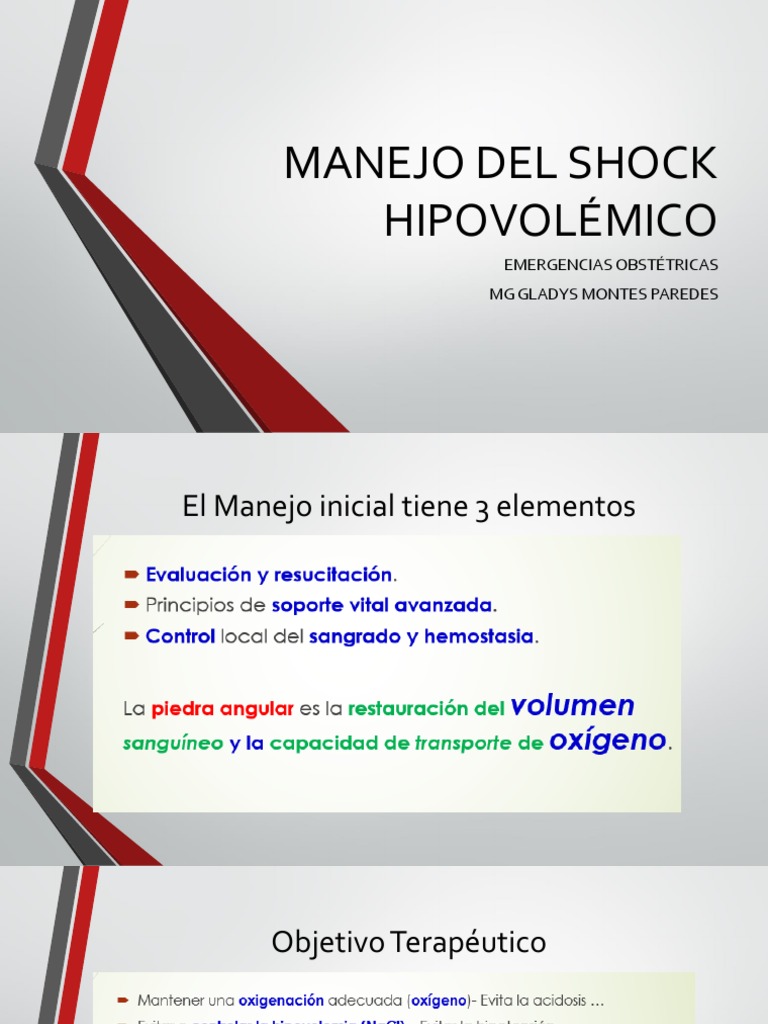 Manejo Del Shock Hipovolémico | PDF