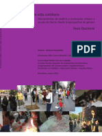 Urbanismo Para La Vida Cotidiana Herrramientas de Análisis y Evaluación Urbana a Escala de Barrio Desde La Perspectiva de Género