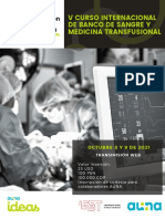 Brochure - V Curso Internacional de Banco de Sangre y Medicina Transfusional