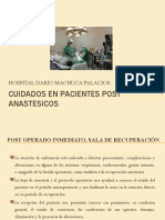 Cuidados en Pacientes Post Anastesicos