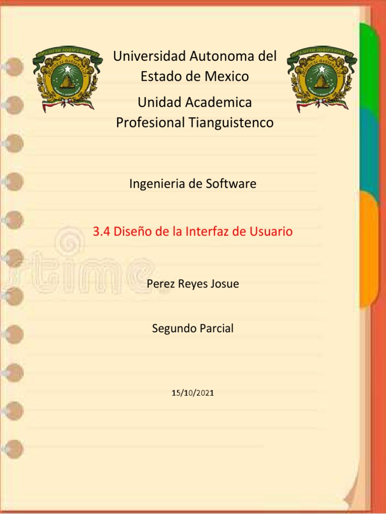 3.4 Diseño de La Interfaz de Usuario PDF Interfaz de usuario