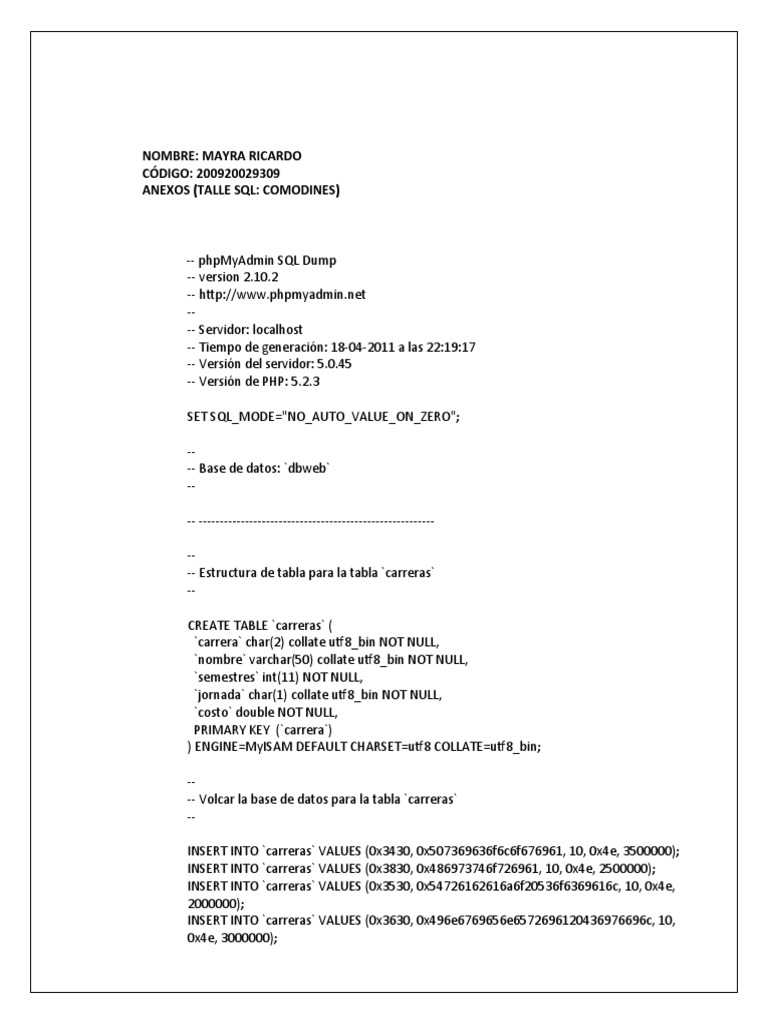 SQL Database Structure Guide | PDF | Data Management | Databases