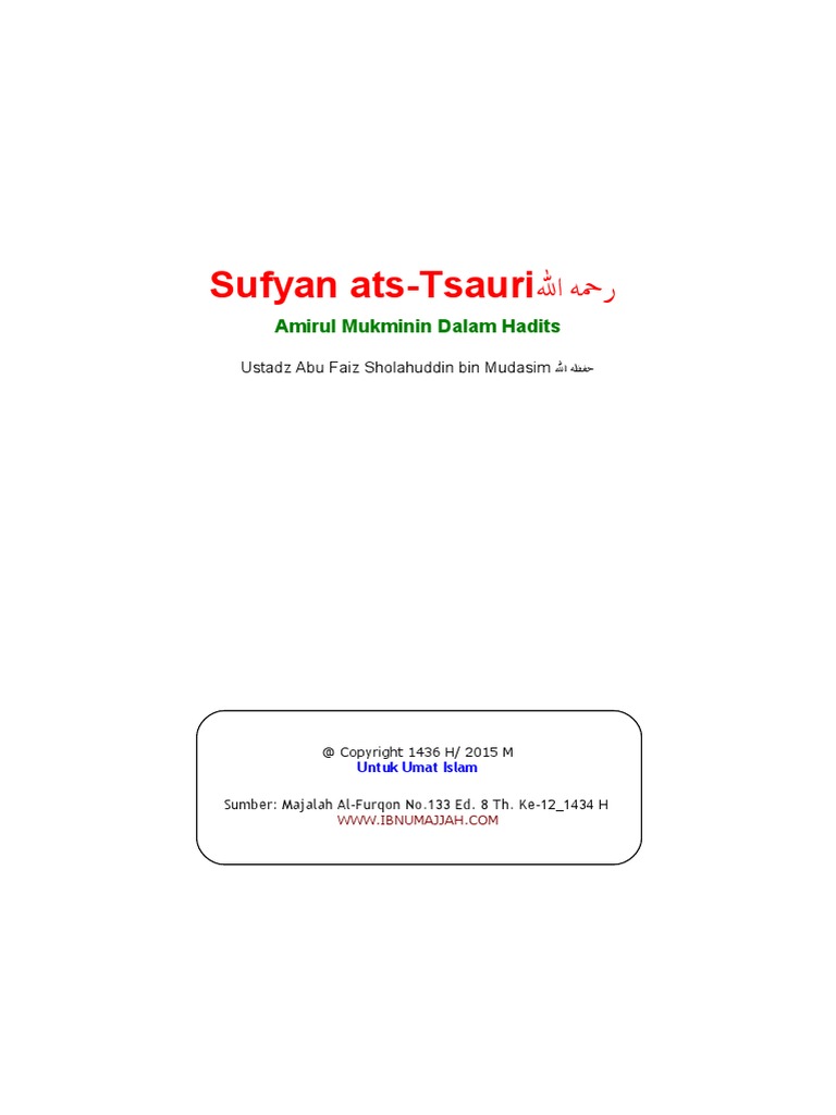 Imam Sufyan Ats Tsauri Pdf