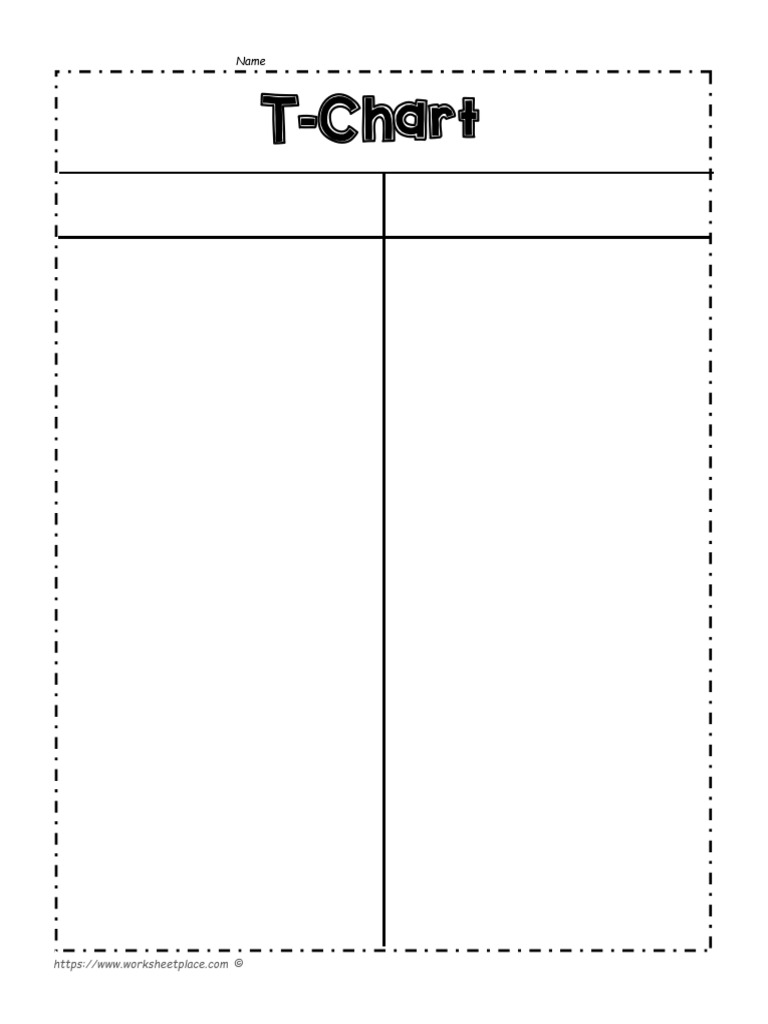 Graphic Organizer T Chart PDF