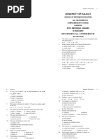 IIISem BSC Mathematics Complementary Statistical Inference On23Dec2015