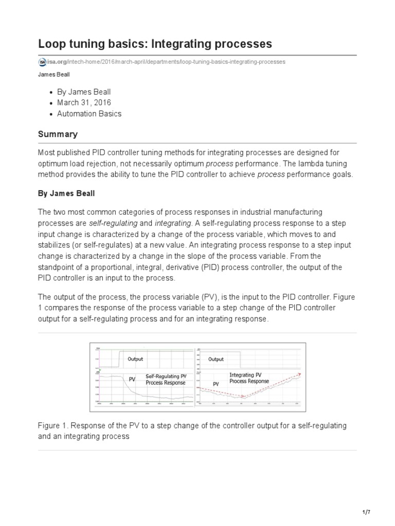 Lambda Tuning for Integrating Processes | PDF | Control Theory ...