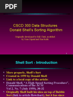 CSCD 300 Data Structures Donald Shell's Sorting Algorithm