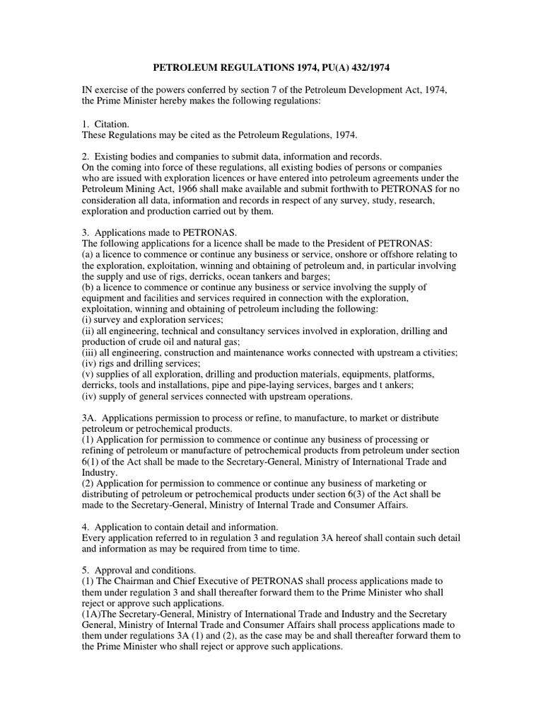 Regulations on Petroleum Licensing and Data Sharing The Petroleum