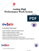 Creating High Performance Work System