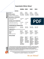 Material Data Sheet Superelastic