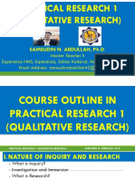 Qualitative Research Practical Research