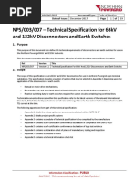 NPS - 003 - 007 Tech Specs On 66kV and 132kV Discs and ES