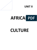 African Culture: Unit Ii