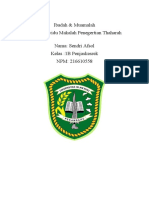 Ibadah & Muamalah Tugas Individu Makalah Penegertian Thaharah Nama: Sendri Afsol Kelas:1B Penjaskesrek NPM: 216610558