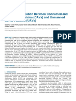 V2X Communication Between CAVs and UAVs for Coordinated Missions