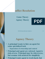 Conflict Resolution: Game Theory Agency Theory