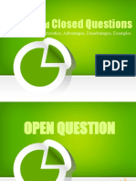 Open Closed Questions: Definition, Characteristics, Advantages, Disadvatages, Examples