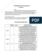 Evaluating Spoken Texts Format