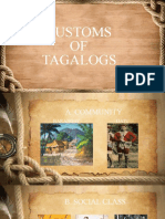 Tagalog customs and beliefs in a Philippine barangay