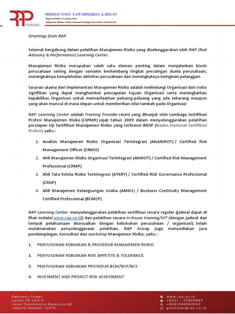 Greetings From RAP | PDF | Bisnis
