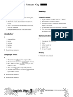 Unit 8 Higher Test Answer Key: Listening Reading