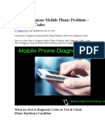 How To Diagnose Mobile Phone Problem - Diagnostic Codes