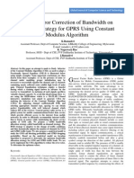 Finding Error Correction of Bandwidth On Demand Strategy For GPRS Using Constant Modulus Algorithm