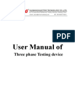 User Manual Of: Three Phase Testing Device