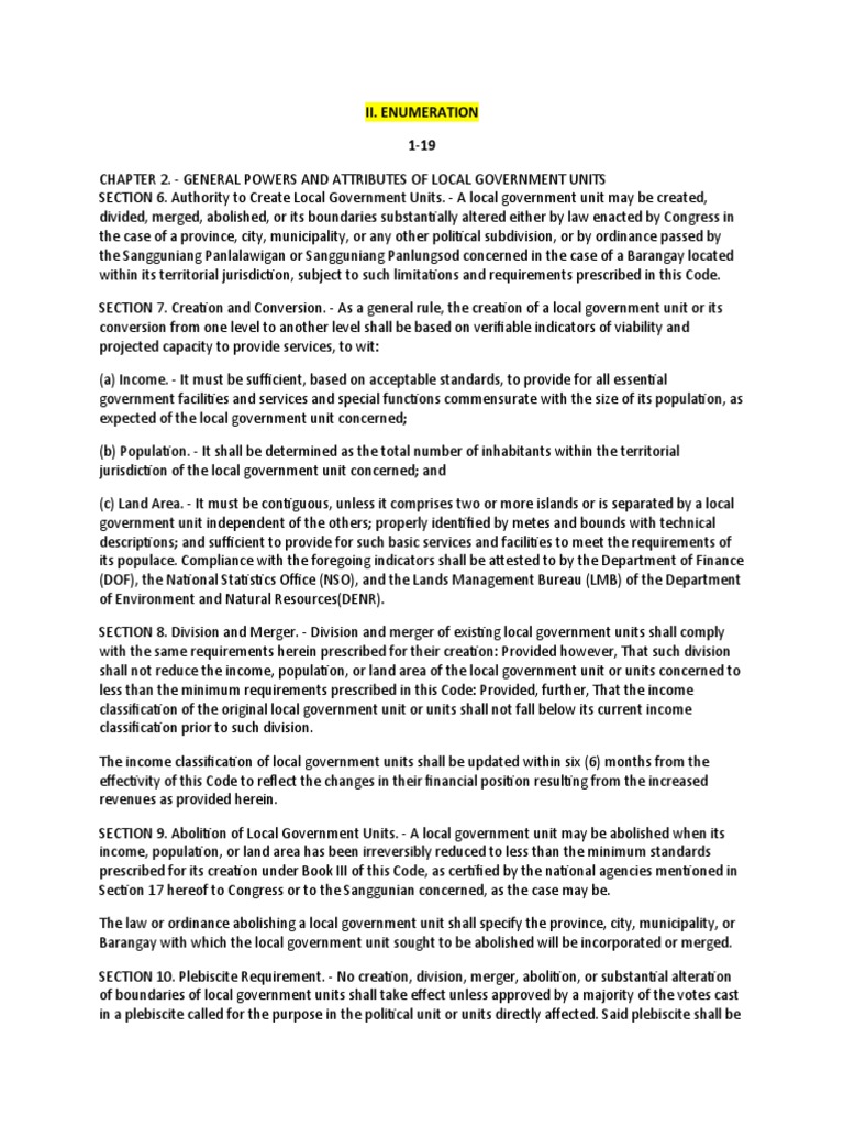Local Government Unit Creation and Functions | PDF | Eminent Domain ...