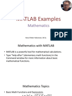 MATLAB Examples - Mathematics