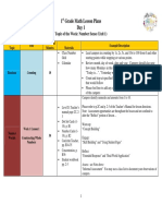 1 Grade Math Lesson Plans Day 1: Topic of The Week: Number Sense (Unit 1)