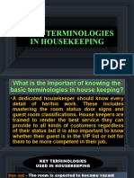 Basic Terminologies in Housekeeping