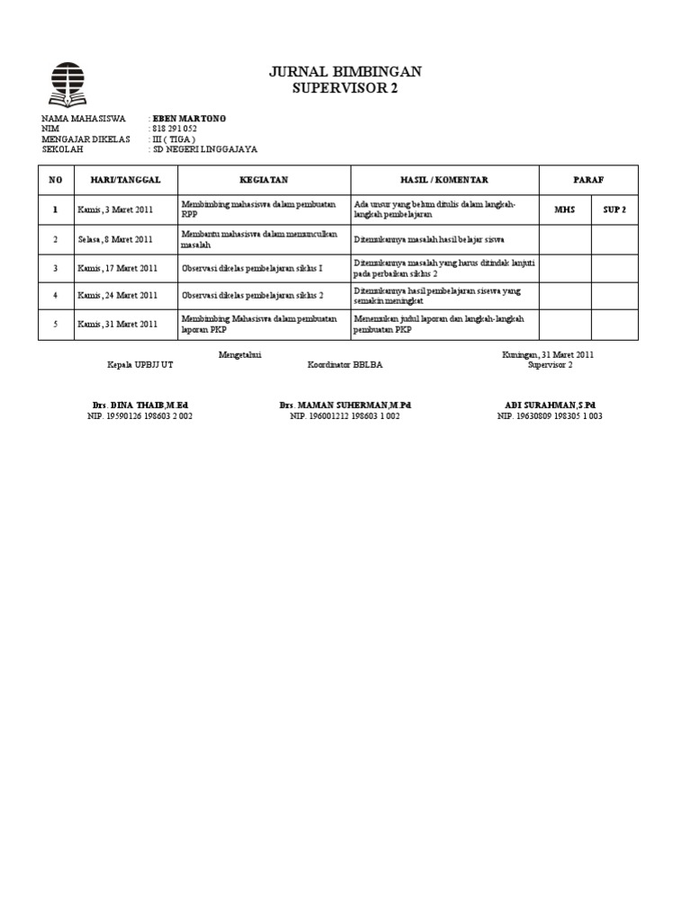 Jurnal Bimbingan Pdf