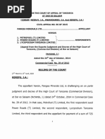 Pangea Minerals LTD VS Petrofuel T. LTD & Others Civil Appeal No.96 of 2015 New