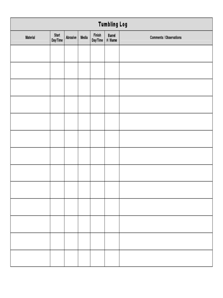 Rock Tumbling Log 001 PDF
