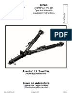 Aventa LX Tow Bar Operator Manual & Installation Instructions