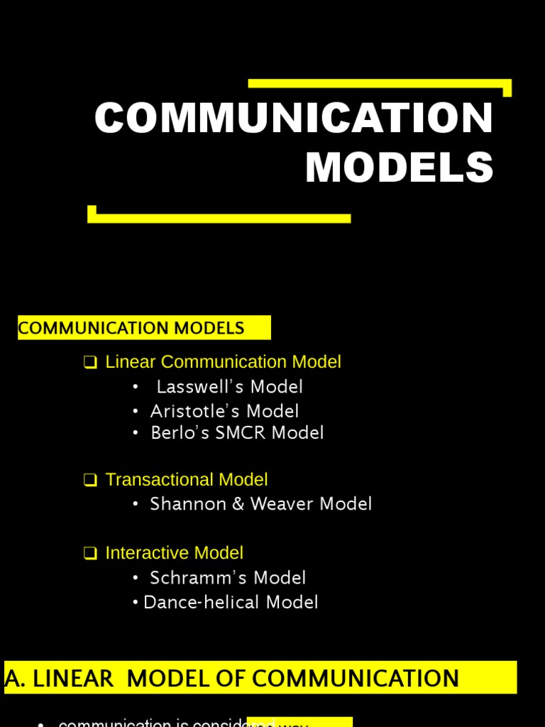 Overview of Communication Models | PDF | Communication | Human ...