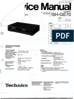 Technics SHGE 70 Service Manual